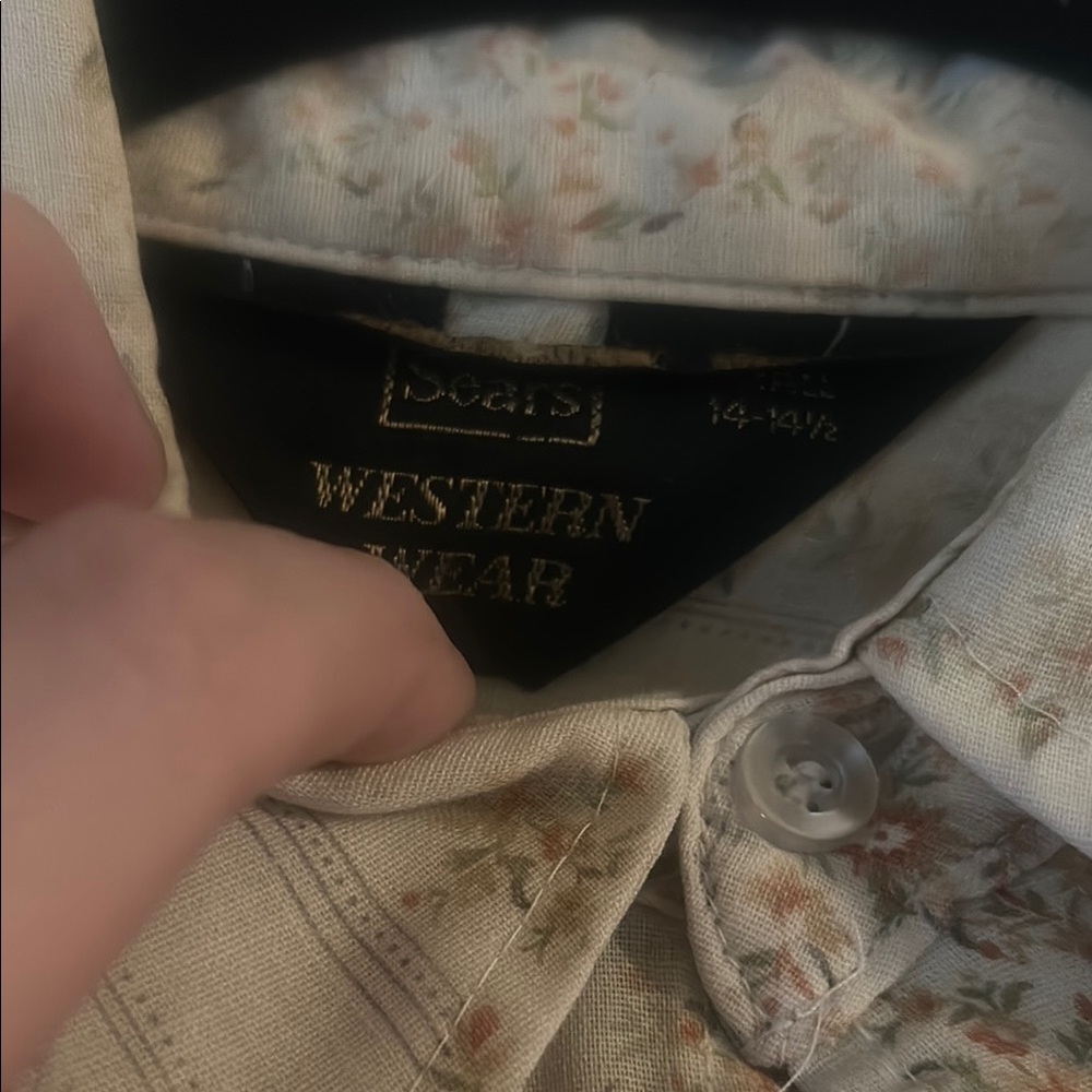 Sears Floral Western Wear Shirt